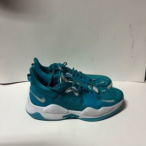 Men’s Nike PG 5 Paul George Teal/Turquoise/White Basketball Shoes Size 14.5